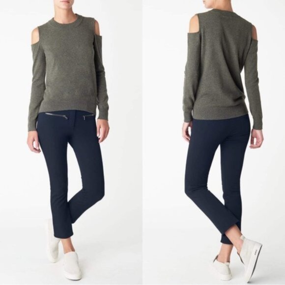 Veronica Beard Metro Cropped Kick Flare Pant in Dark‎ Navy Women Size 6 - Picture 2 of 11